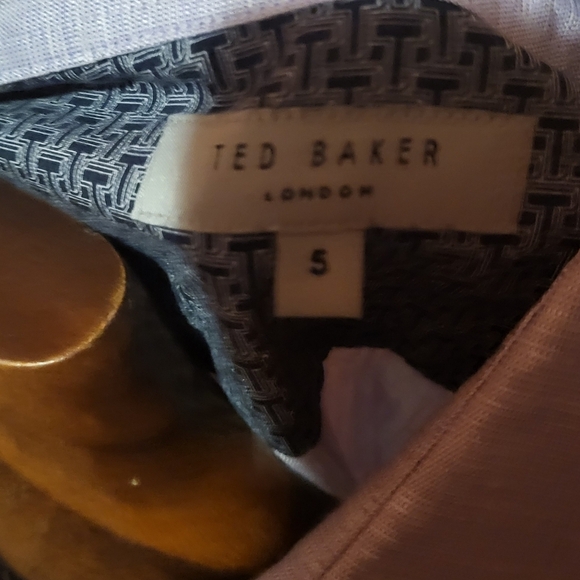 Ted Baker London Linen & Cotton Button Down Lilac Purple Shirt Men’s Size 5 XL - Picture 4 of 6